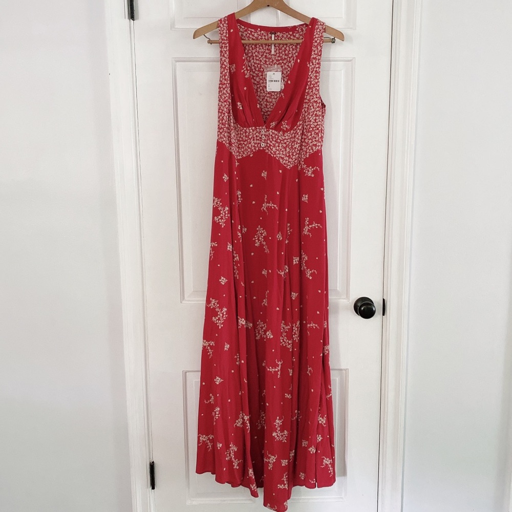 Free People floral print dress size 8 w pockets!